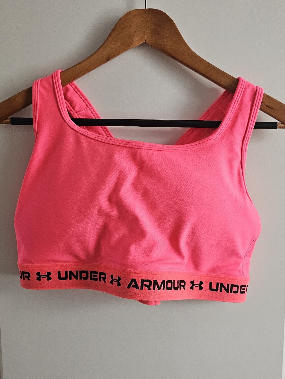 UNDER ARMOUR Womens Hot Pink Criss Cross Back Compression Bra